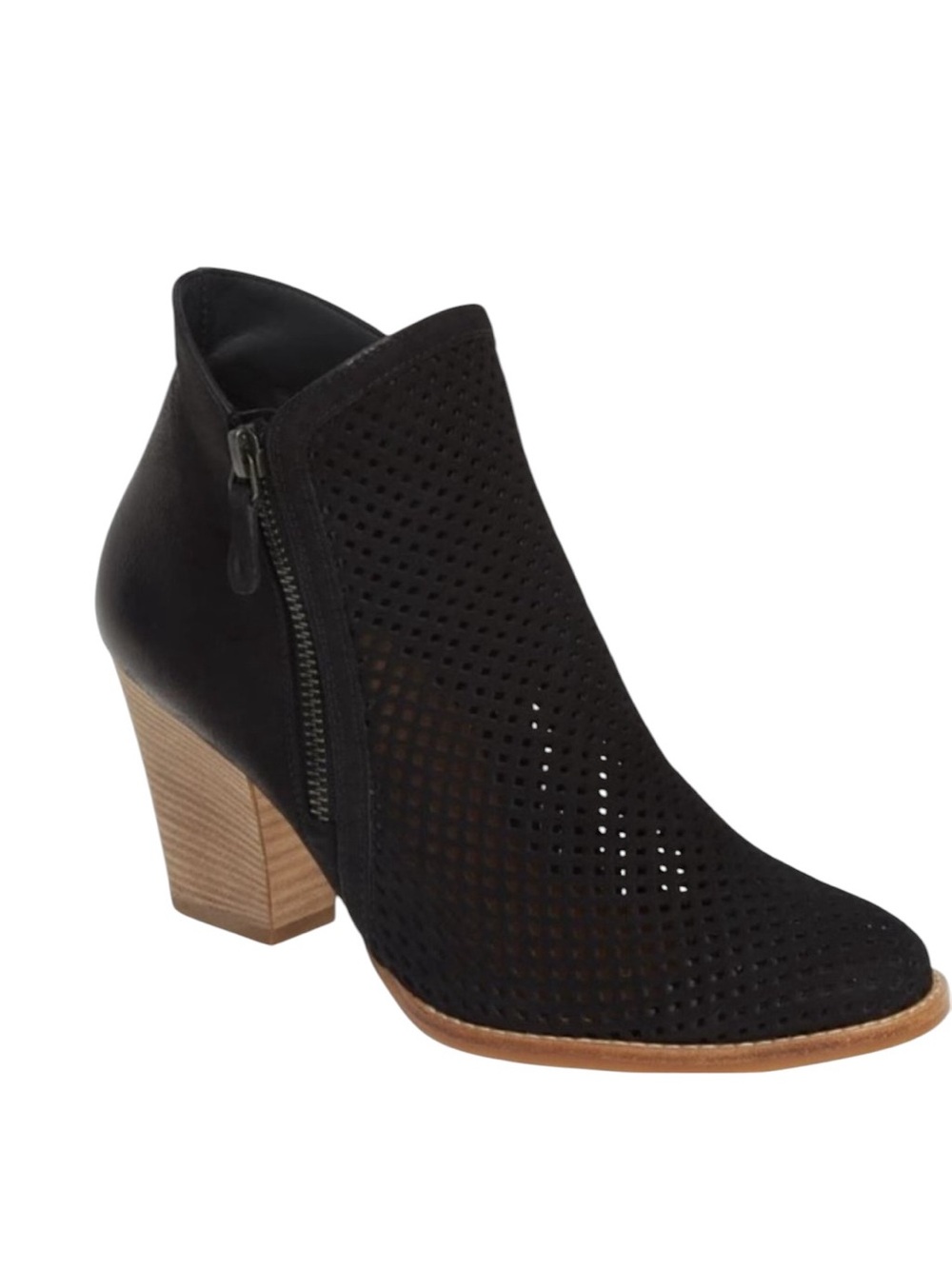 Paul Green Bonzai Black‎ Suede Ankle Booties Size 10 US 7.5 UK